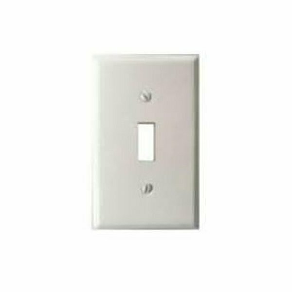 Atron Electro Wallplate Toggle White Steel 2-164T